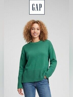 GAP Women's Kelly Green Crewneck Sweater Ptp 21,5''